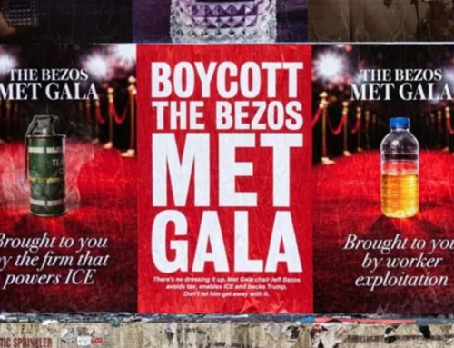 Money can’t buy you cool: Bezos backlash posters spoil the
party