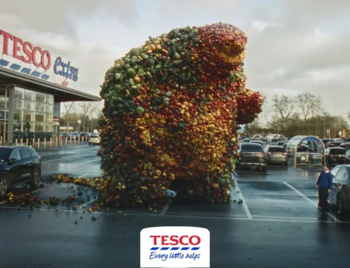 Tesco’s free fruit friendly giant hits the spot