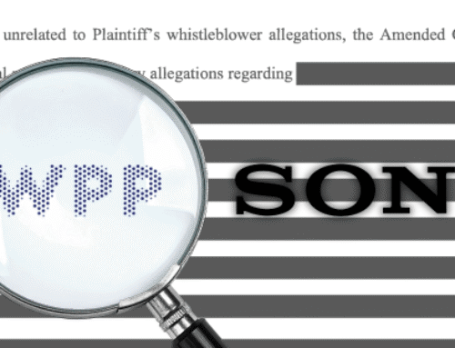 New Filings Suggest Sony Proactively Shared Internal WPP
Rebate Probe in Whistleblower Case